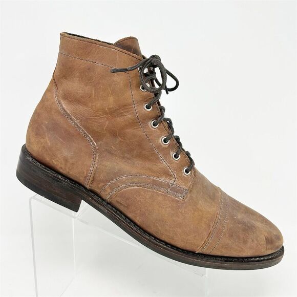 Thursday Boot Company Men's Captain Lace-Up Brown Leather Boots Size 15 - Picture 1 of 17